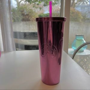 Starbucks rose gold stainless metal tumbler